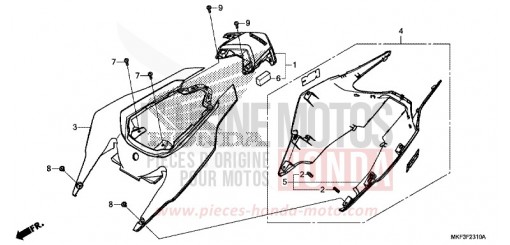 WINDLAUF, HINTEN CBR1000S2H de 2017